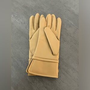 Vintage Fownes Tan Beige Leather Gloves Women’s Size‎ A WPL 9522 Acrylic Lining